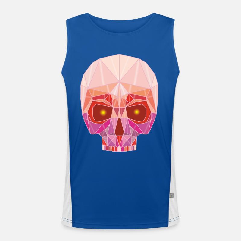Rubin-Schädel Funktionelles Kontrast-Tank Top für Männer 