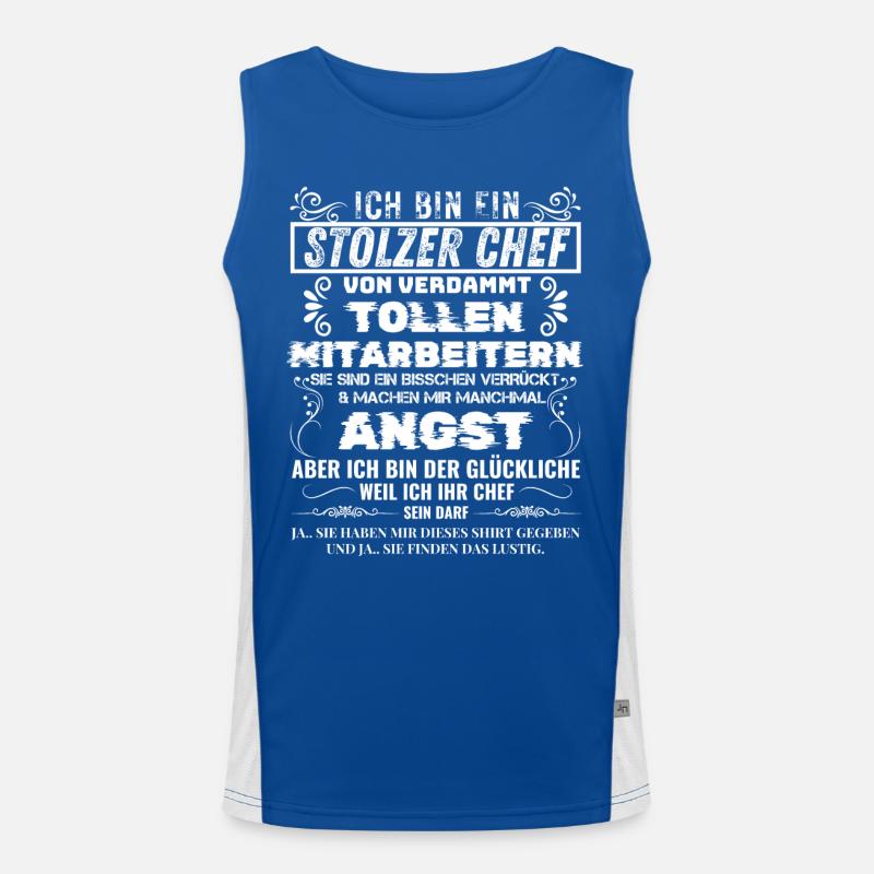 ein stolzer Chef von verdammt tollen mitarbeitern Funktionelles Kontrast-Tank Top für Männer 