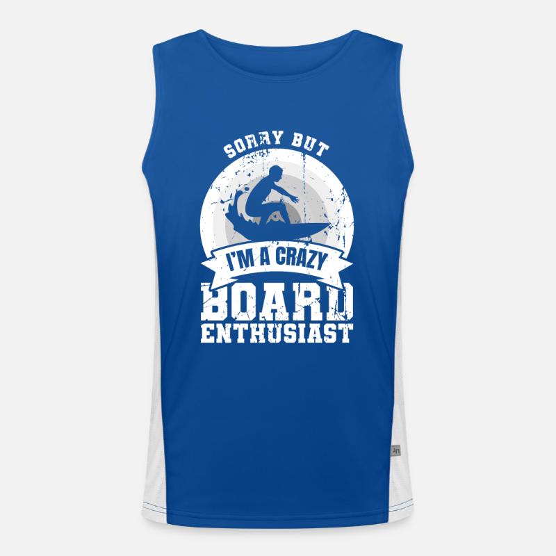 Blague sur le surfeur de vagues Débardeur respirant contrasté Homme 