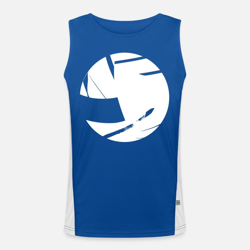 Volleyball Comic Look Funktionelles Kontrast-Tank Top für Männer 