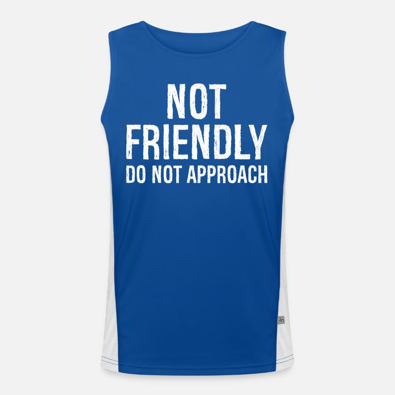 not friendly do not approach Débardeur respirant contrasté Homme 