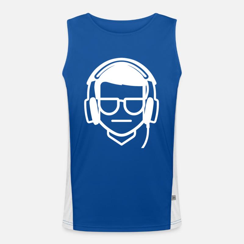 Gaming Geek Zeichnung Funktionelles Kontrast-Tank Top für Männer 