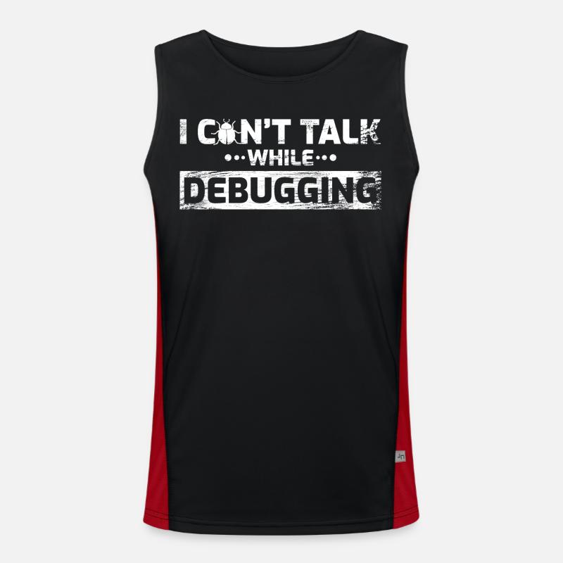 Software Developer Joke - Men's Functional Contrast Tank Top  - black/red