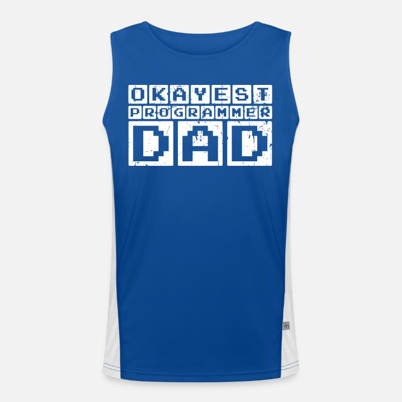 Okayest Programmer Dad Men's Functional Contrast Tank Top 