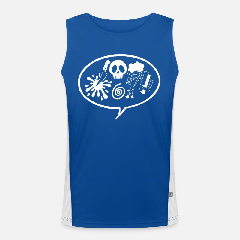 Comic book (white) Men's Functional Contrast Tank Top 