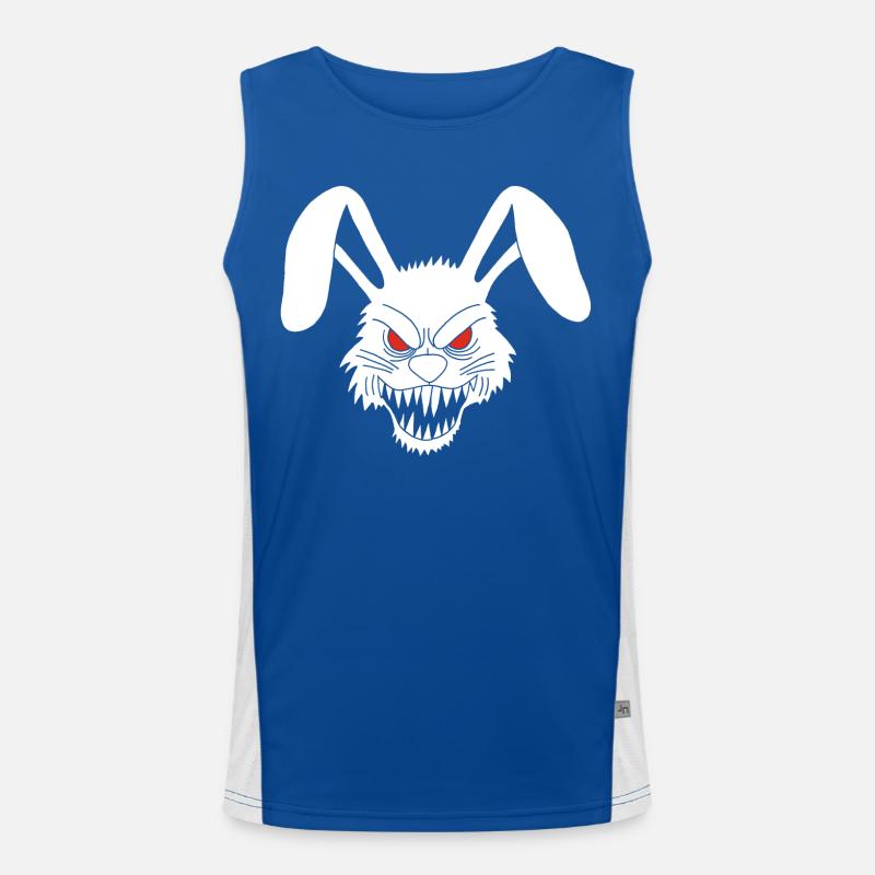 Demonic White Rabbit Men's Functional Contrast Tank Top 