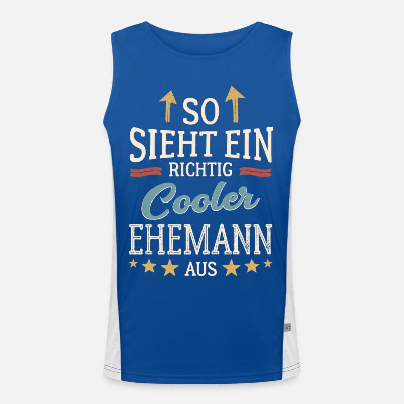 So sieht ein cooler Ehemann aus Partner Gatte Funktionelles Kontrast-Tank Top für Männer 