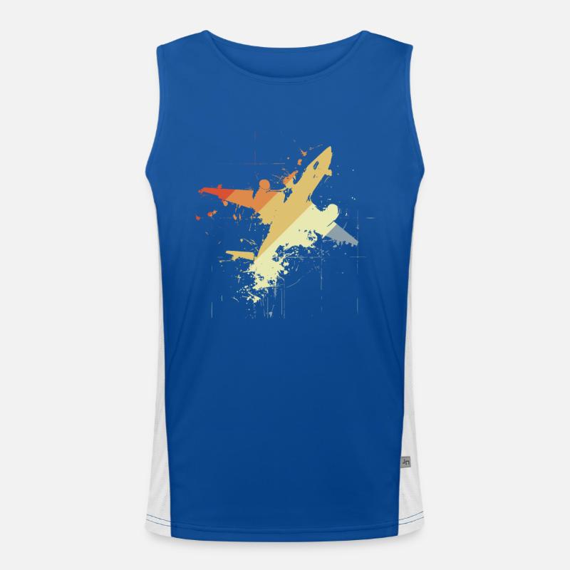 Graphique d’avion des années 80 Débardeur respirant contrasté Homme 