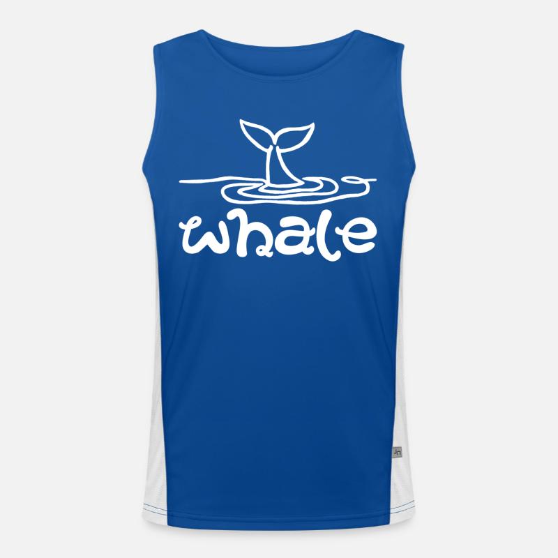 La queue de la baleine (blanc) Débardeur respirant contrasté Homme 