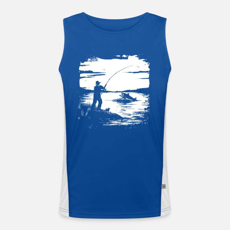 Graphique de pêche Débardeur respirant contrasté Homme 