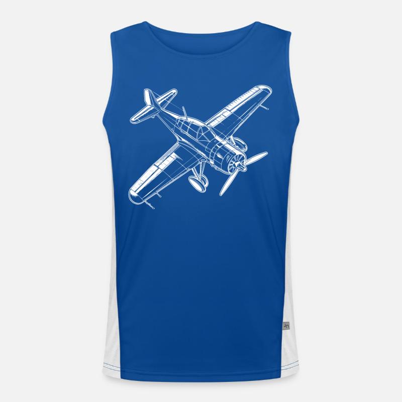 Propeller plane Men's Functional Contrast Tank Top 