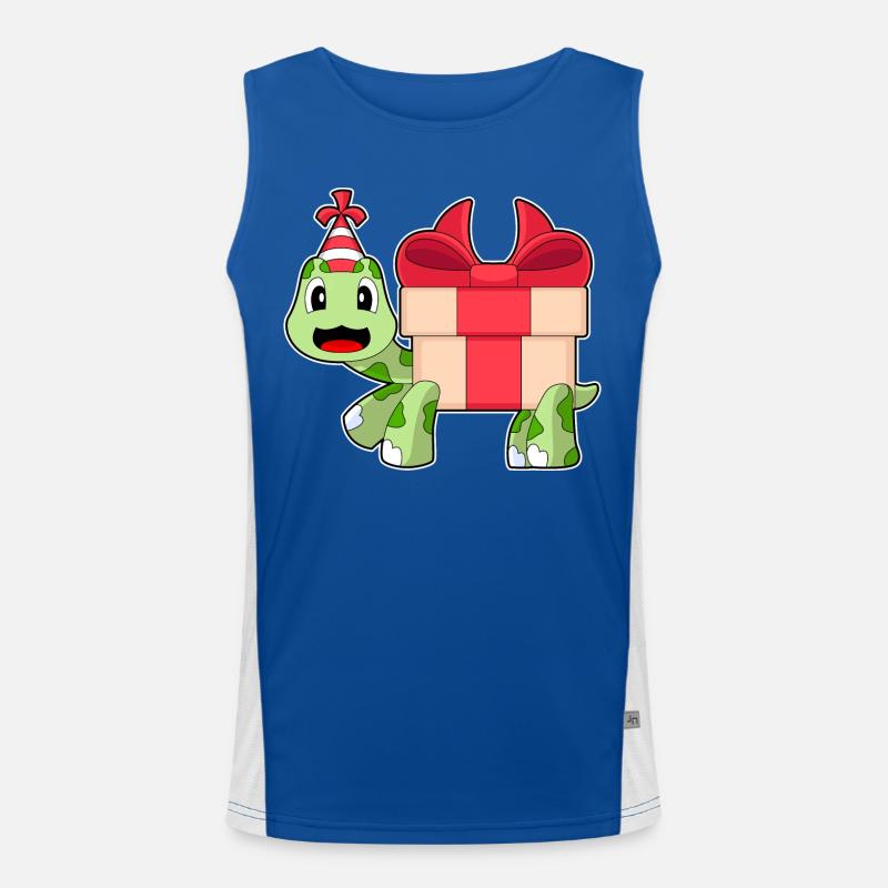 Turtle Birthday Package Men's Functional Contrast Tank Top 