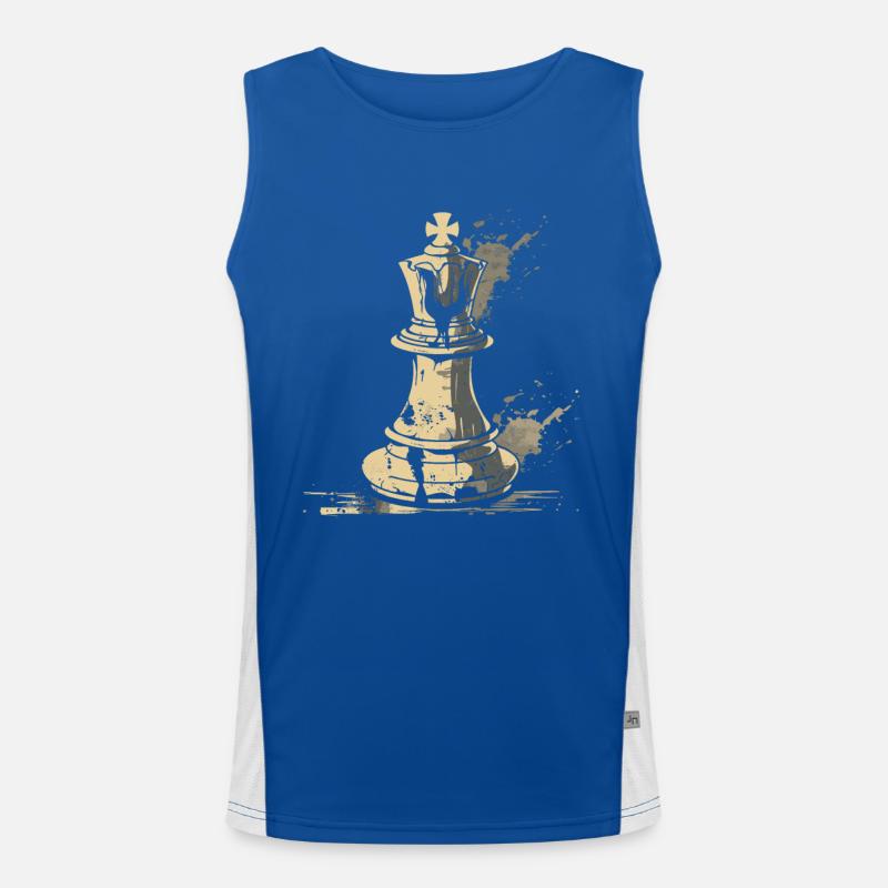 Chess Pieces Graphics Men's Functional Contrast Tank Top 