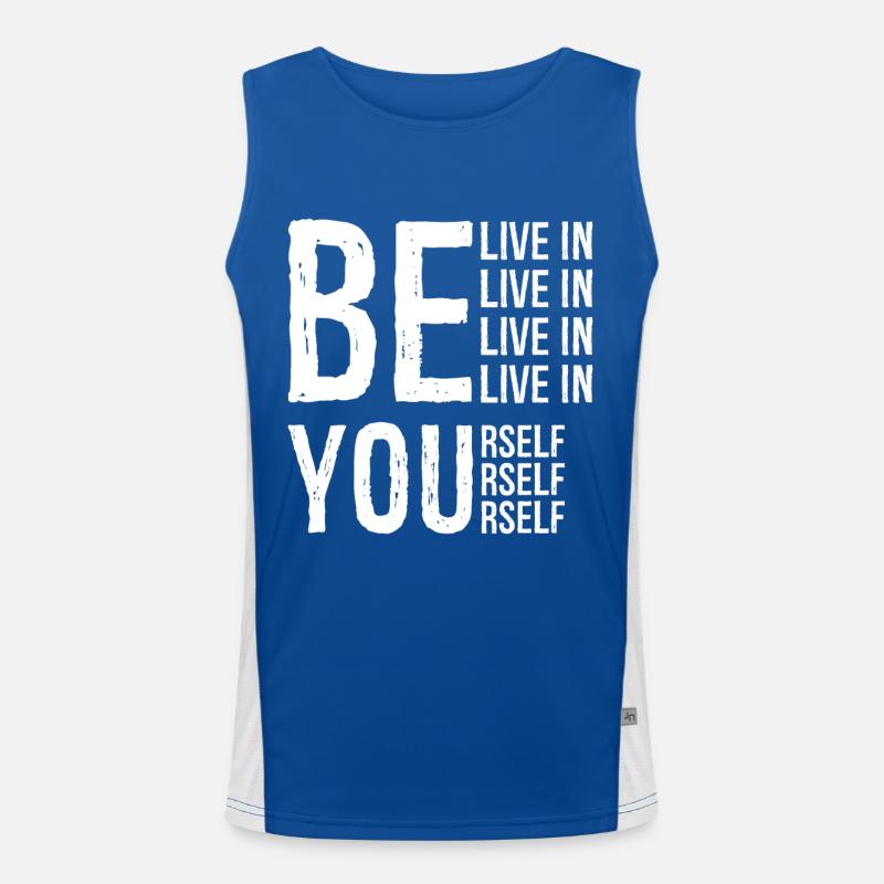 BELIVE IN YOURSELF Funktionelles Kontrast-Tank Top für Männer 