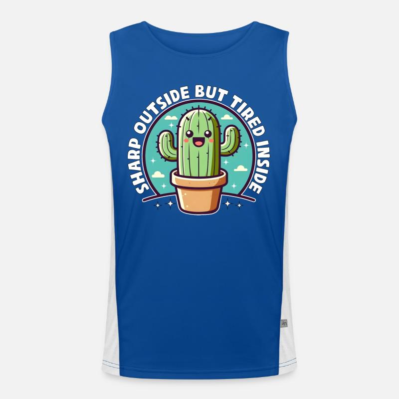 SHARP OUTSIDE BUT TIRED INSIDE Men's Functional Contrast Tank Top 