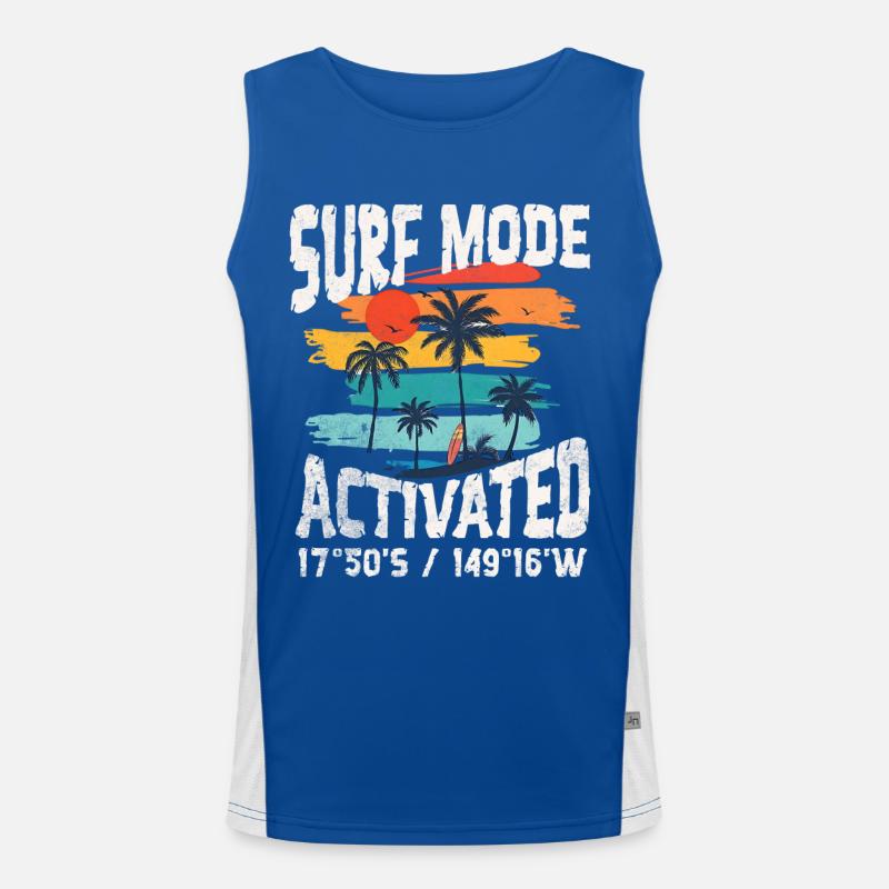Surf mode activated Copy Débardeur respirant contrasté Homme 