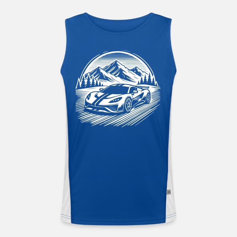 Silhouette Oldtimer Retro-Oldtimer T-Shirt Funktionelles Kontrast-Tank Top für Männer 