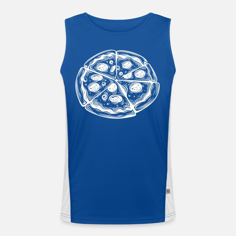 Pizza Drawing Men's Functional Contrast Tank Top 