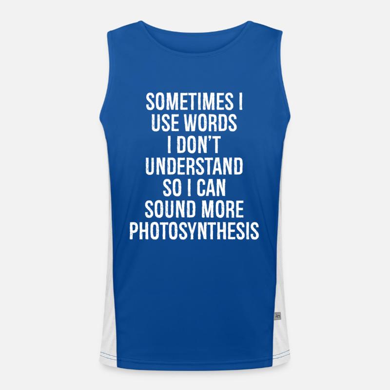 parfois j’utilise des mots que je ne comprends pas Débardeur respirant contrasté Homme 