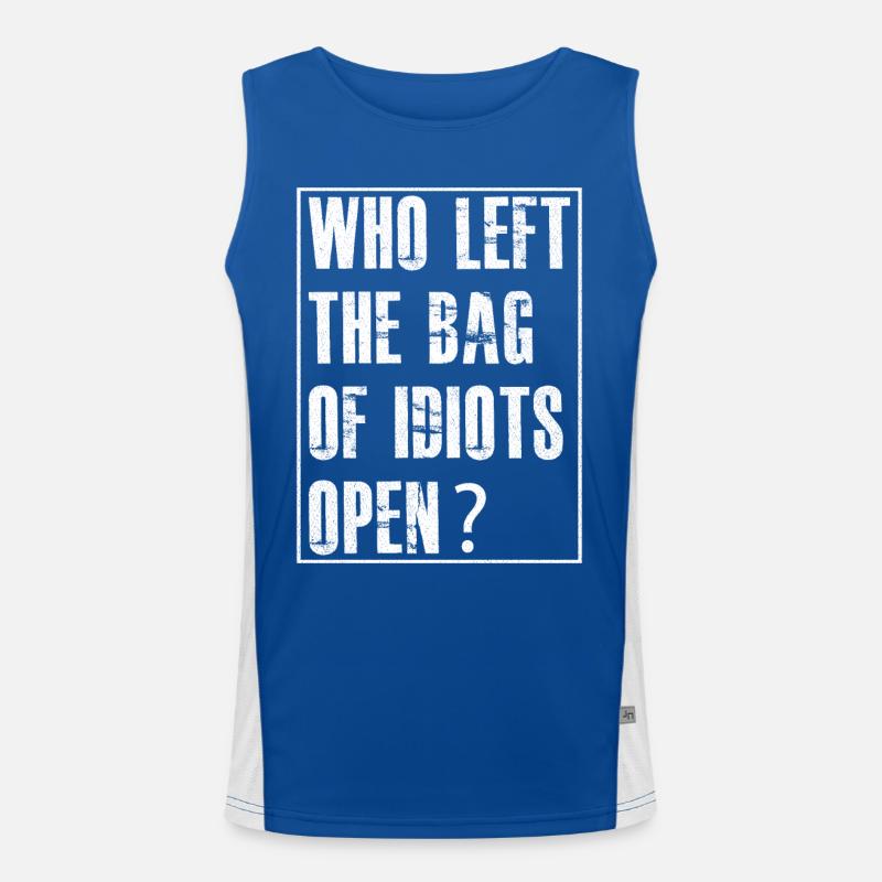 who left the bag Funktionelles Kontrast-Tank Top für Männer 