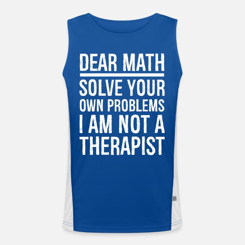 Cher math chemise drôle Débardeur respirant contrasté Homme 