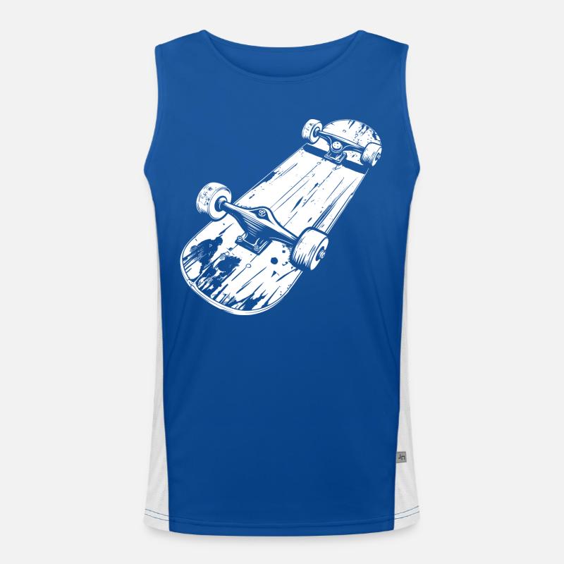 Skateboard Zeichnung Funktionelles Kontrast-Tank Top für Männer 