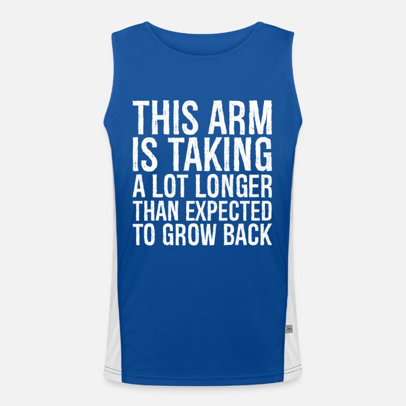 Ce bras prend beaucoup plus de temps que prévu Débardeur respirant contrasté Homme 