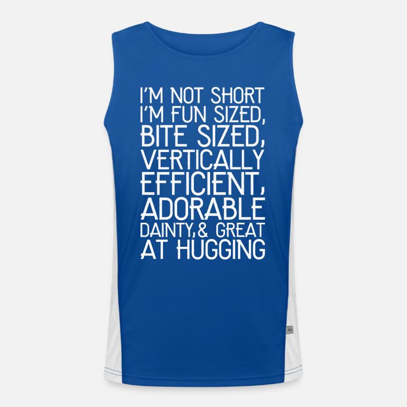I'm not short I'm fun sized Funktionelles Kontrast-Tank Top für Männer 