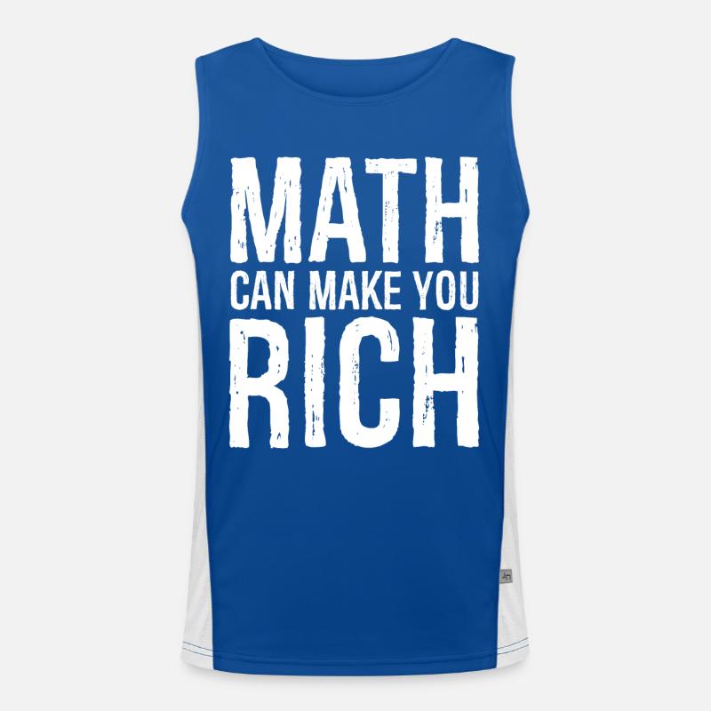 Mathematik kann reich machen Funktionelles Kontrast-Tank Top für Männer 