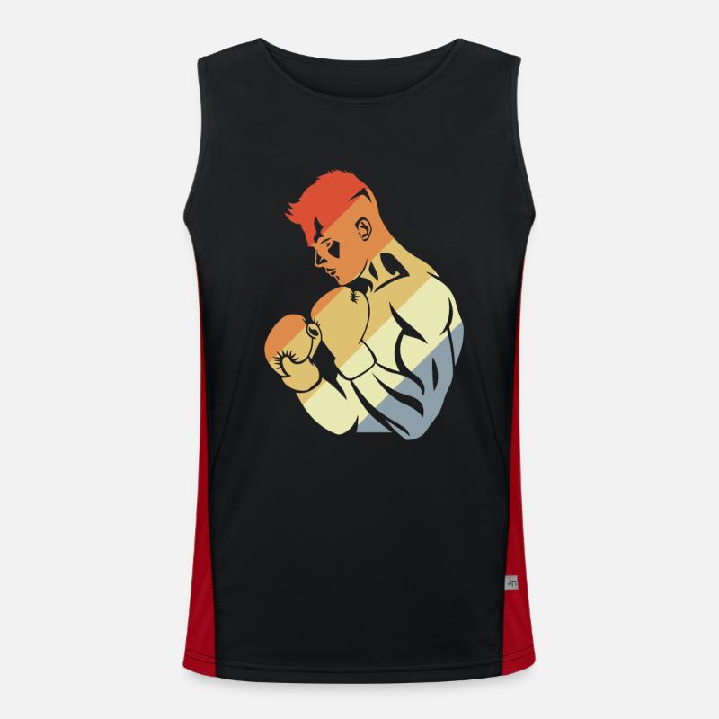 Retro Boxer Funktionelles Kontrast-Tank Top für Männer 