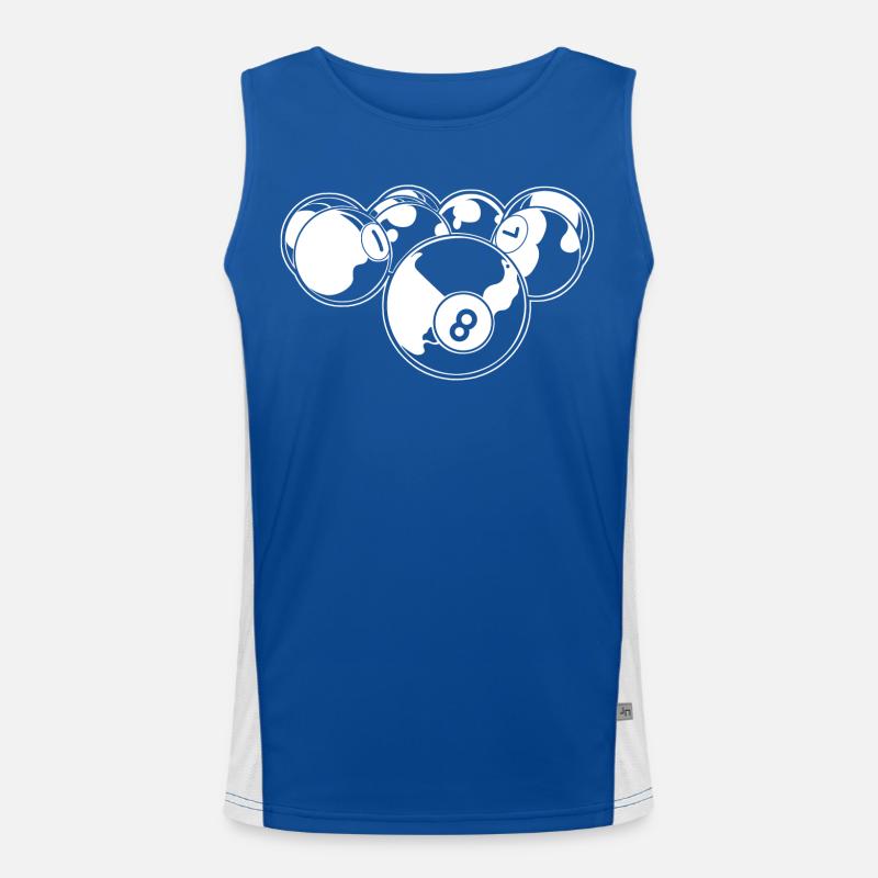 Billard à 8 boules Débardeur respirant contrasté Homme 