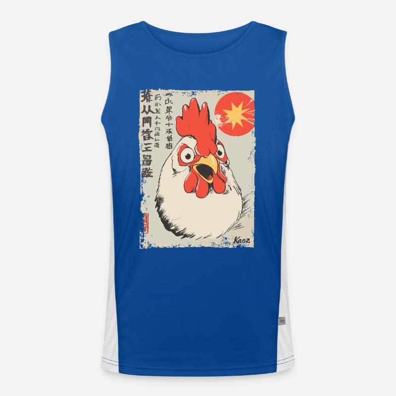 Angry funny cartoon Men's Functional Contrast Tank Top 