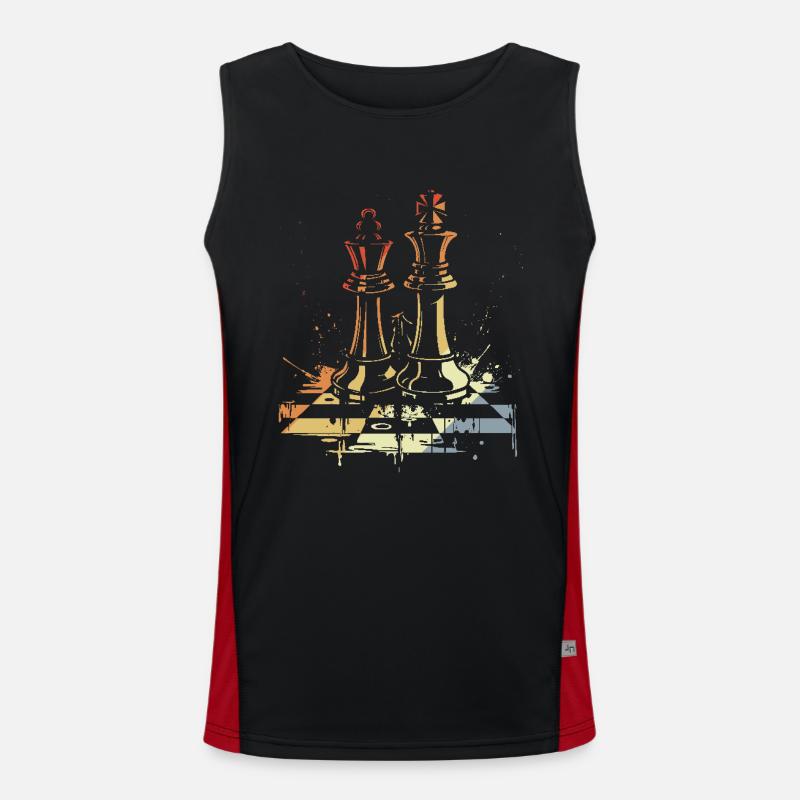 Vintage Chess Men's Functional Contrast Tank Top 