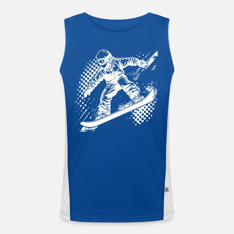 Dessin de snowboarder Débardeur respirant contrasté Homme 