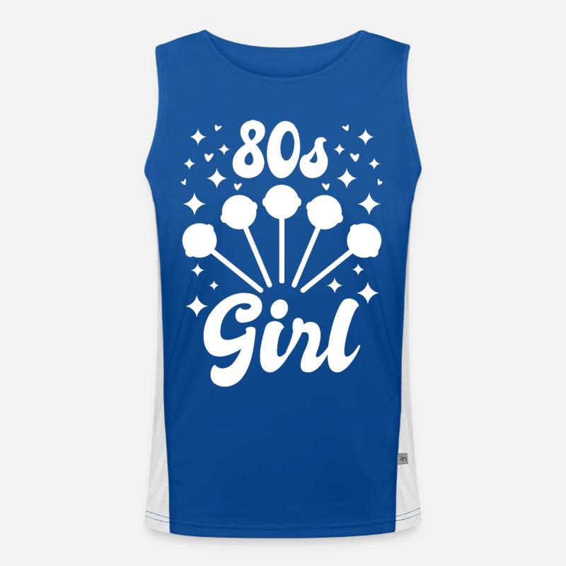 80er Jahre Mädchen Funktionelles Kontrast-Tank Top für Männer 