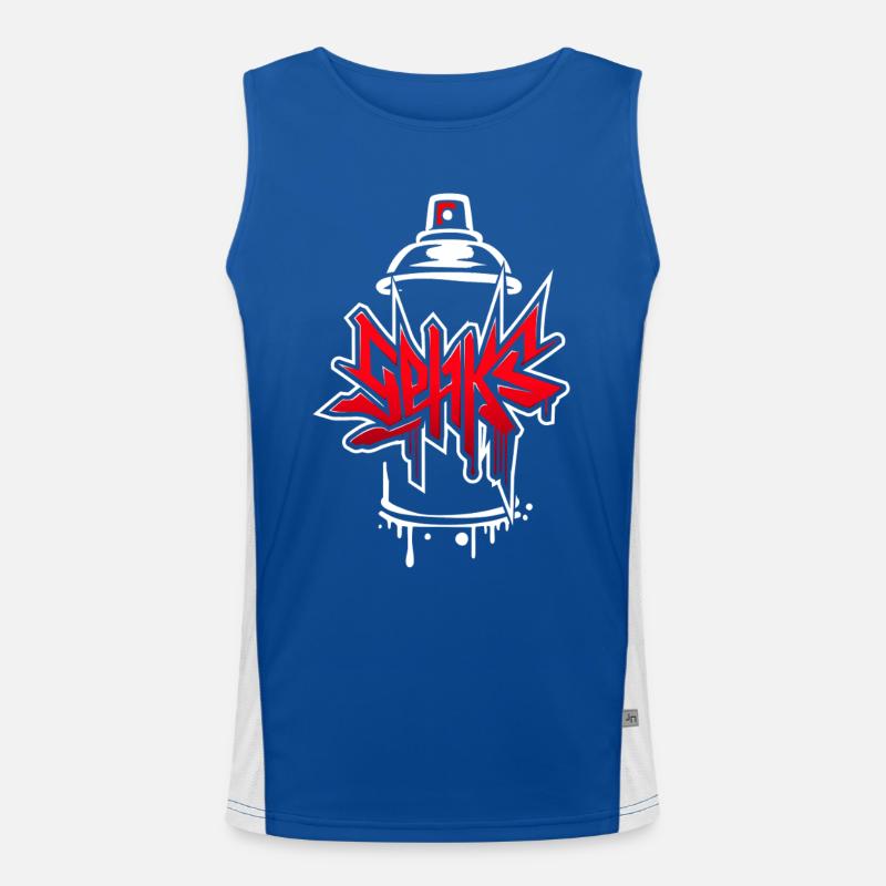 Sehks Red Bottle Men's Functional Contrast Tank Top 