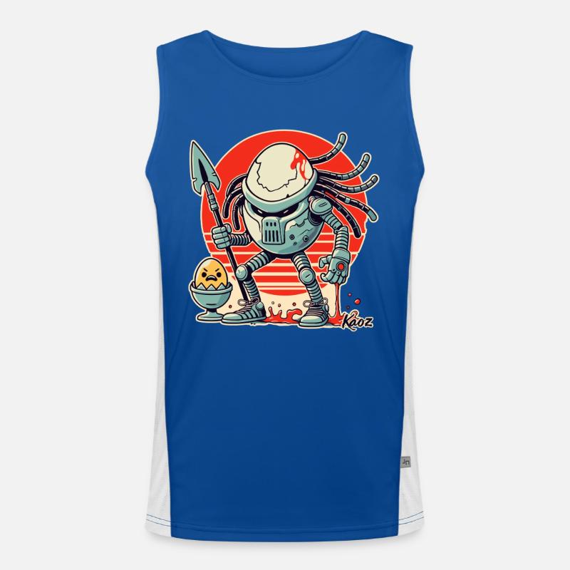 Créature extraterrestre : Défenseur de l’œuf du petit-déjeuner Débardeur respirant contrasté Homme 