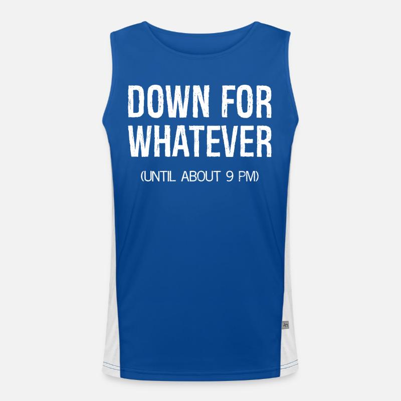 down for whatever Men's Functional Contrast Tank Top 