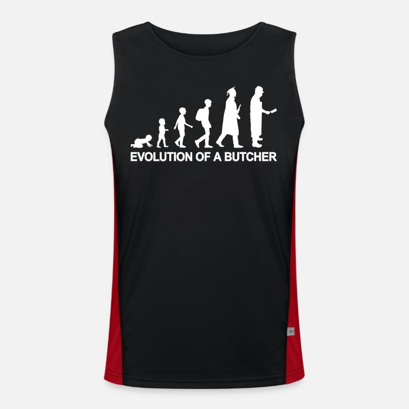 Butcher Evolution - Men's Functional Contrast Tank Top  - black/red