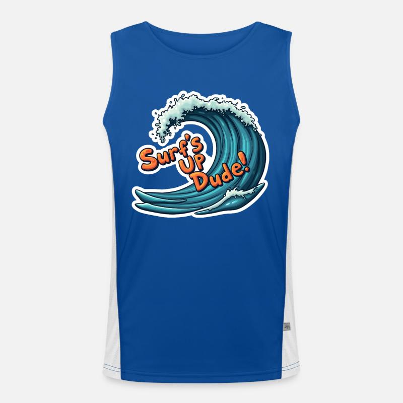 Surfe dessus, mec ! Débardeur respirant contrasté Homme 