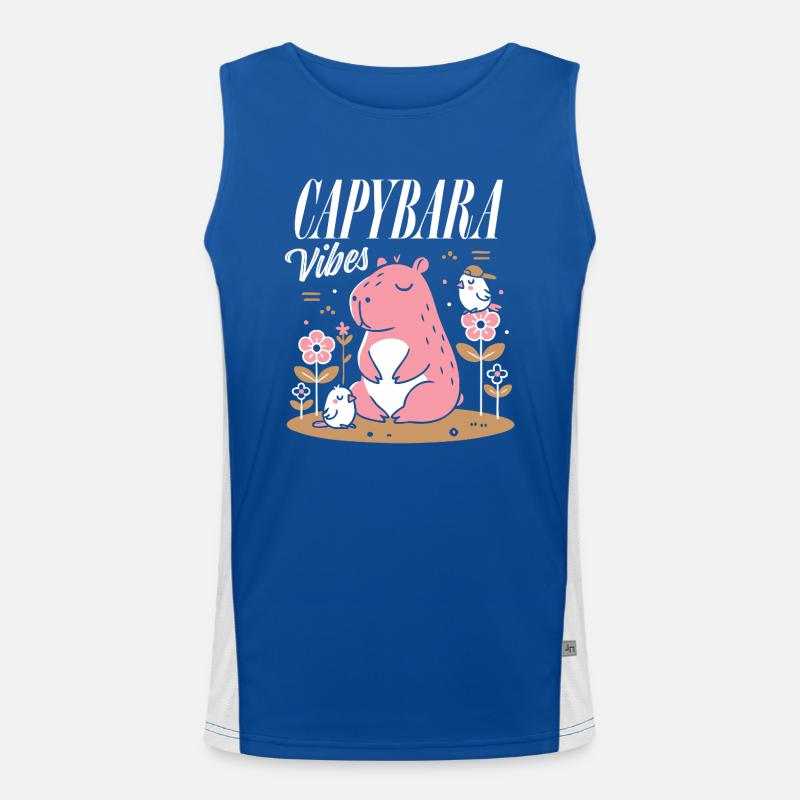 Relaxed Capybara Vibes Men's Functional Contrast Tank Top 