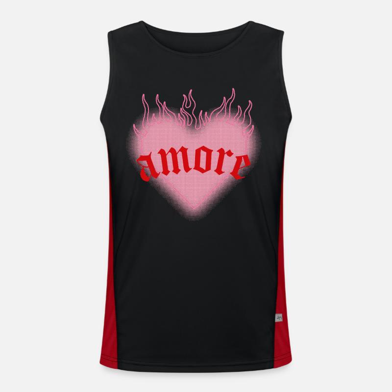 Burning love Men's Functional Contrast Tank Top 