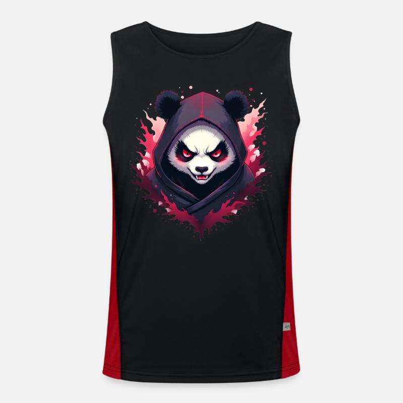 Panda ninja maléfique Débardeur respirant contrasté Homme 