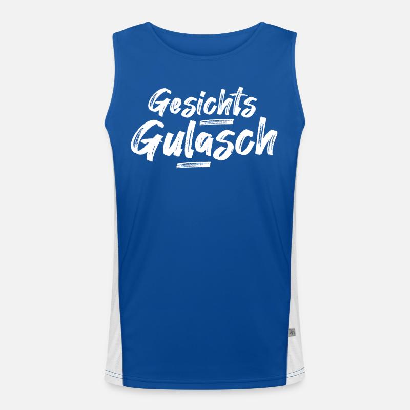Gesichtsgulasch lustiges Geschenk Kumpel Funktionelles Kontrast-Tank Top für Männer 