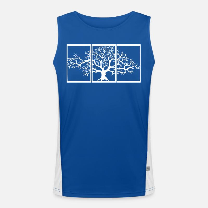Nature View (White) Men's Functional Contrast Tank Top 