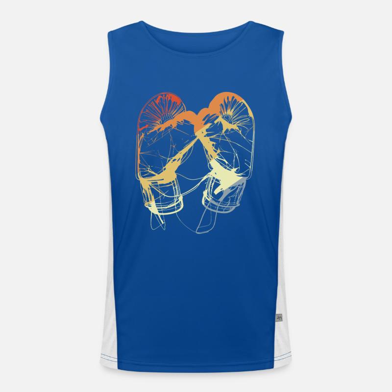 Retro Boxhandschuhe Funktionelles Kontrast-Tank Top für Männer 