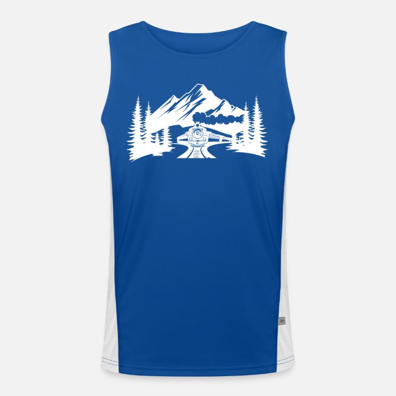 Eisenbahn Funktionelles Kontrast-Tank Top für Männer 