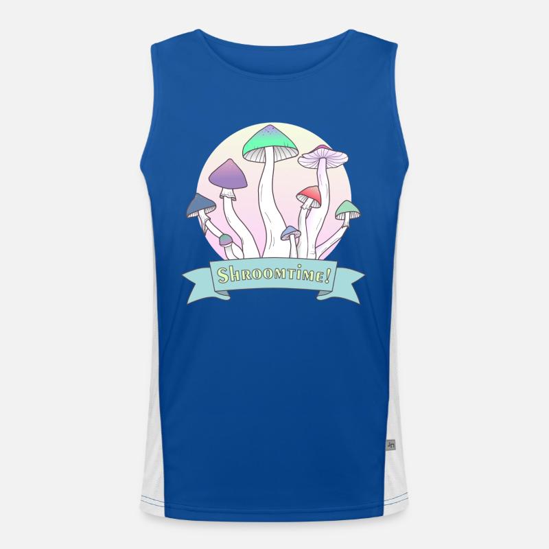C’est l’heure des champignons ! Design coloré Psilocybe Cubensis Débardeur respirant contrasté Homme 
