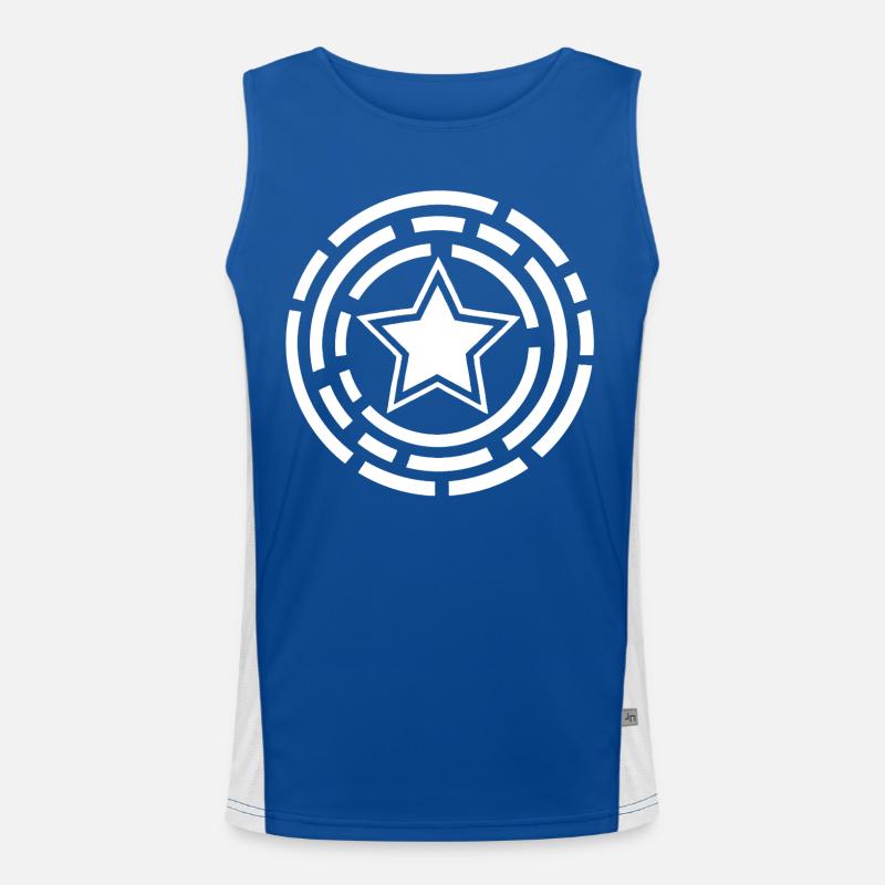 White Star Men's Functional Contrast Tank Top 