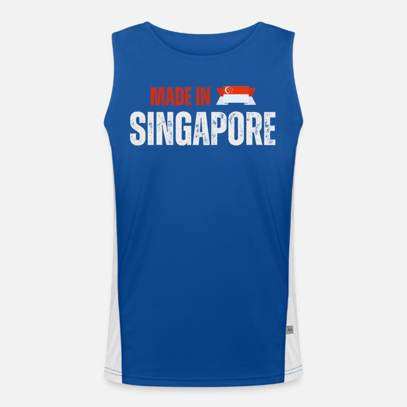 Hergestellt in Singapur, singapurischer Stolz Funktionelles Kontrast-Tank Top für Männer 
